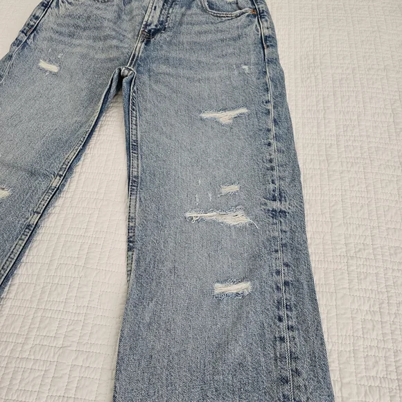 Zara Girls Denim Ripped Jeans - Picture 4 of 14